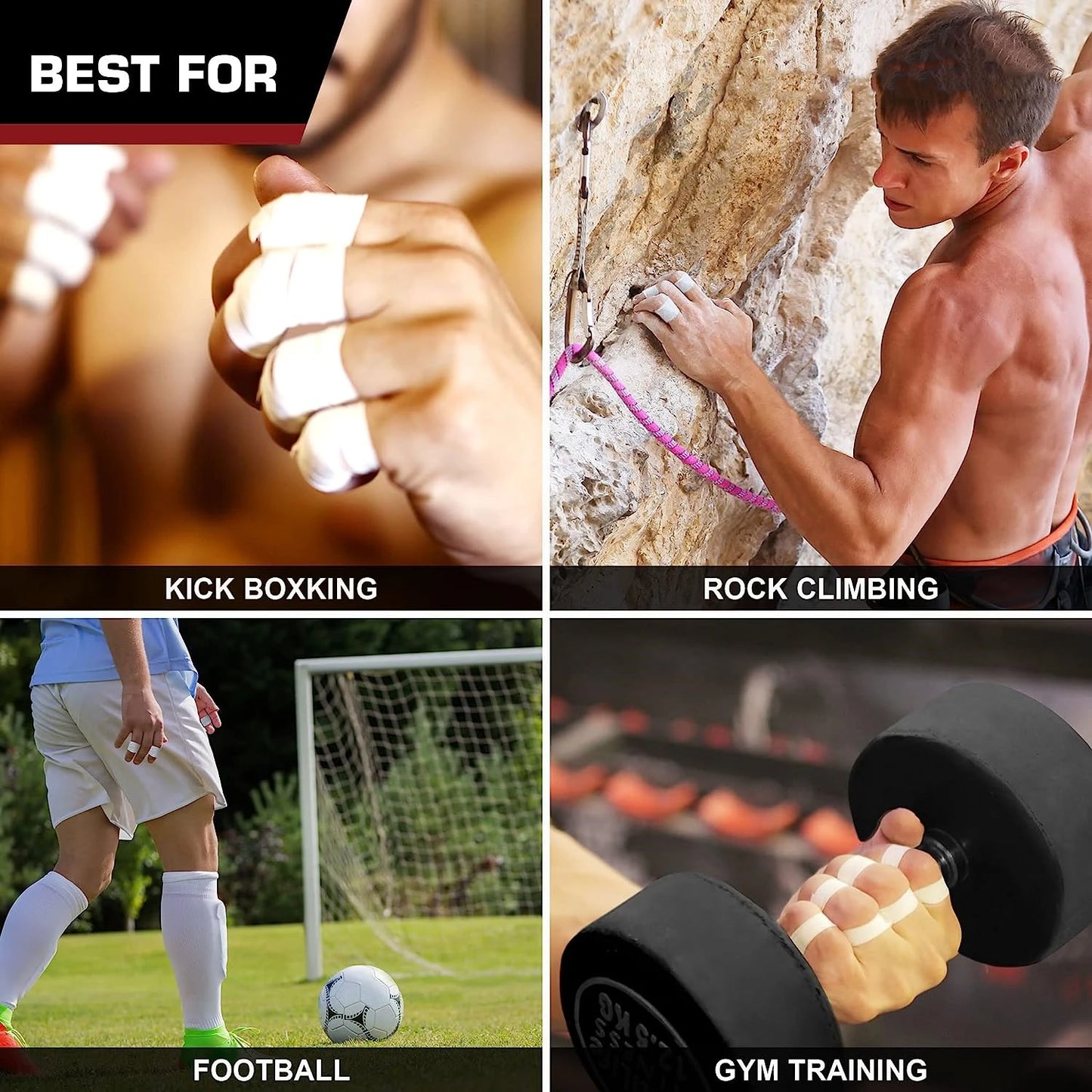 10 Pack PRO White Finger Tape Athletic Tape Feet Sports