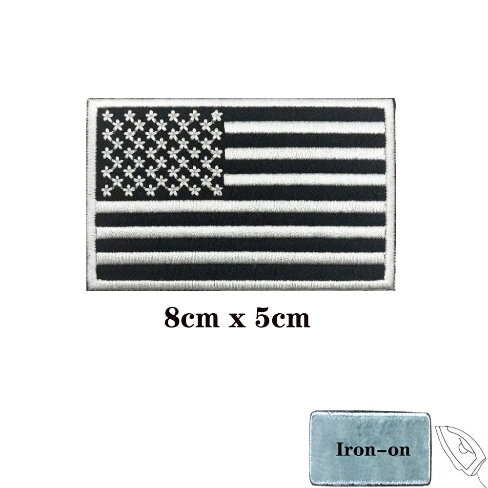 American flag America USA Patches Armband United States Embroidered Patch Hook & Loop Iron On Embroidery Badge Stripe