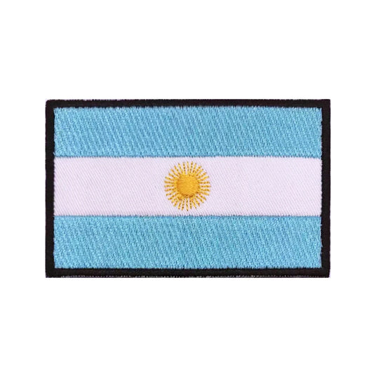 Argentina Flag Patches Armband Embroidered Patch Hook & Loop Iron On Embroidery Badge Military Stripe