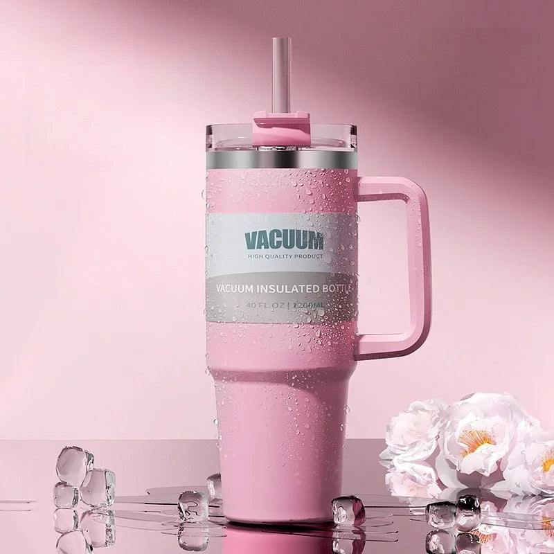 Double-layer  Cold drink travel cup coffee cup