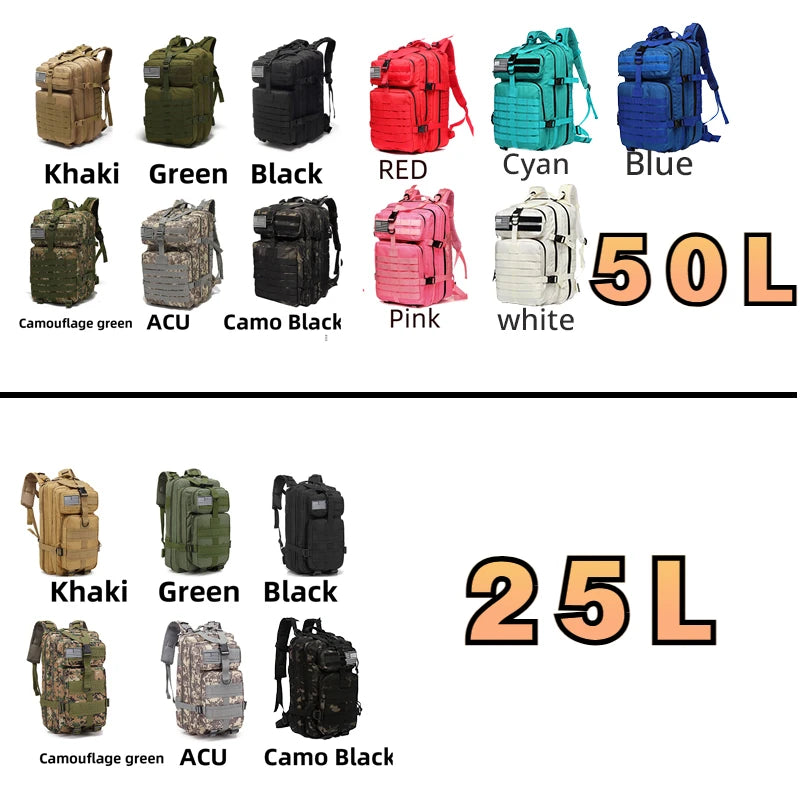 Backpack  Tactical Sports 25L/50L