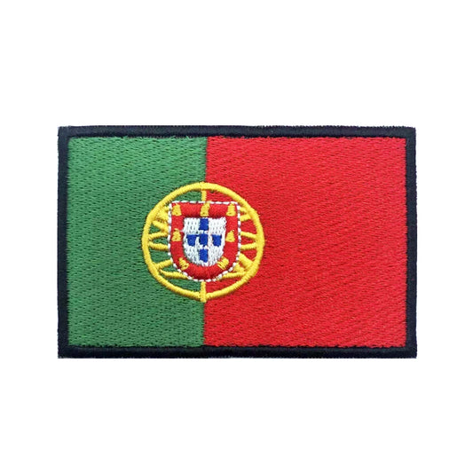 Portuguese flag Portugal Patches Armband Embroidered Patch Hook & Loop Iron On Embroidery  Badge Military Stripe